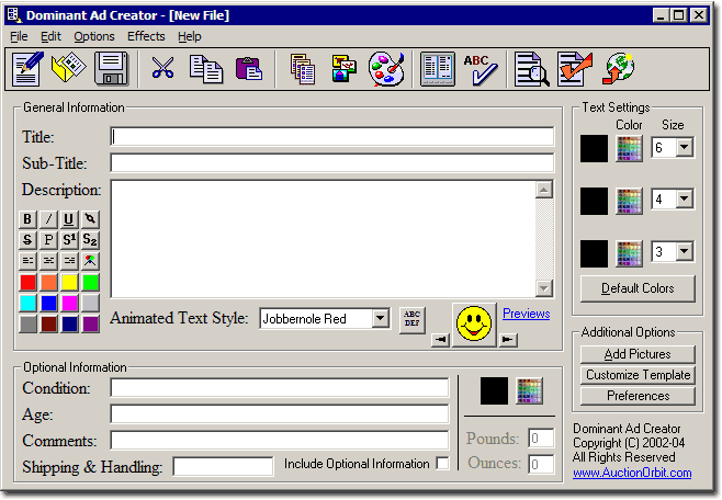 Dominant Ad Creator Screenshot